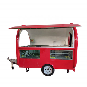 Mobile Coffee Ice Cream Grill Shop Modern Fast Food Vending Cart Trailer Truck Pink Black Yellow Green