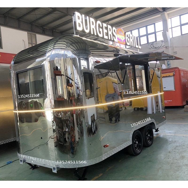 Airstream Food Truck Chinese supplier street food cart for Beverage and hamburger