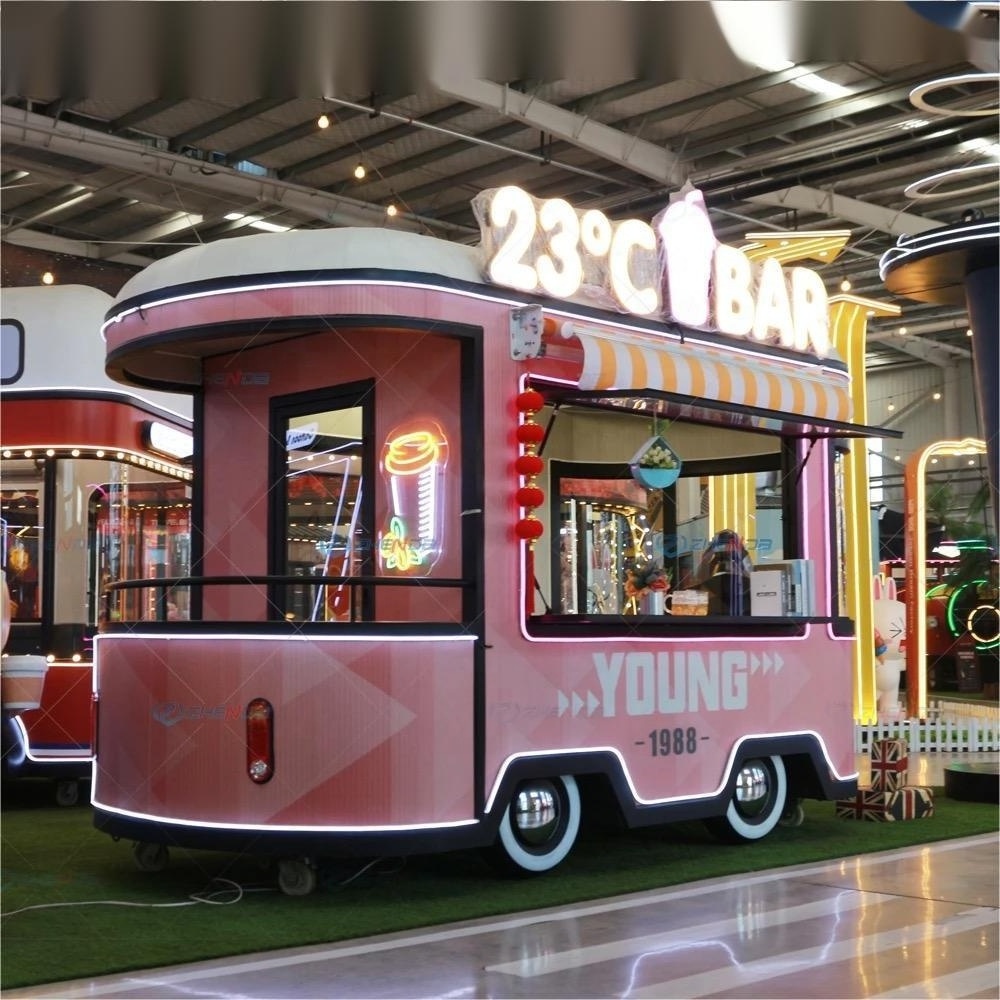 Australia standard outdoor mobile fast food carts kiosk, ice cream vending carts for sale