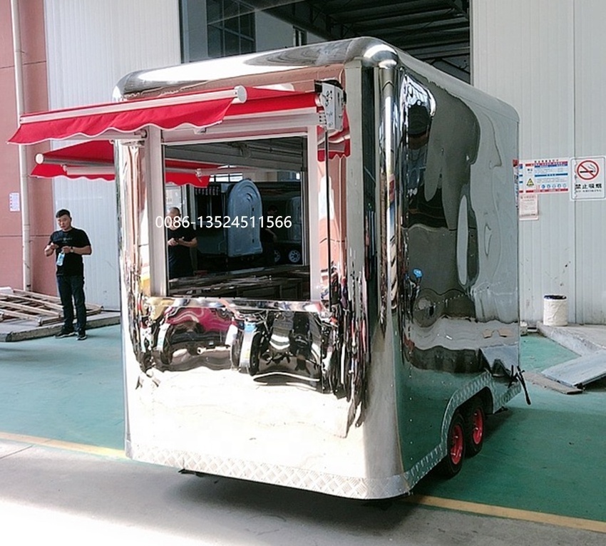 Factory Price Ice Cream Food Vending Cart coffee Mobile fast Food Cart For Sale japanese Hot Dog Food Truck