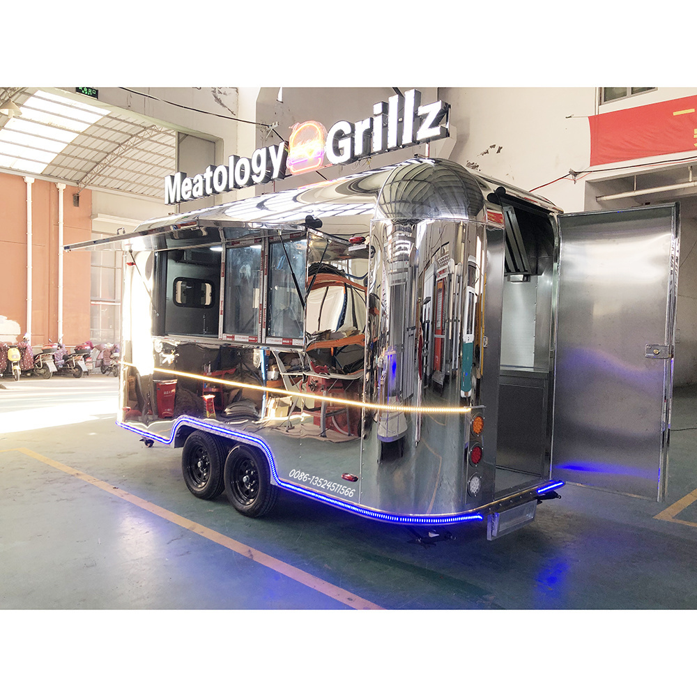 mobile shiny Airstream UK standard food truck and trailer Mobile Coffee trailer  Candy Cart Beverage Food trailer