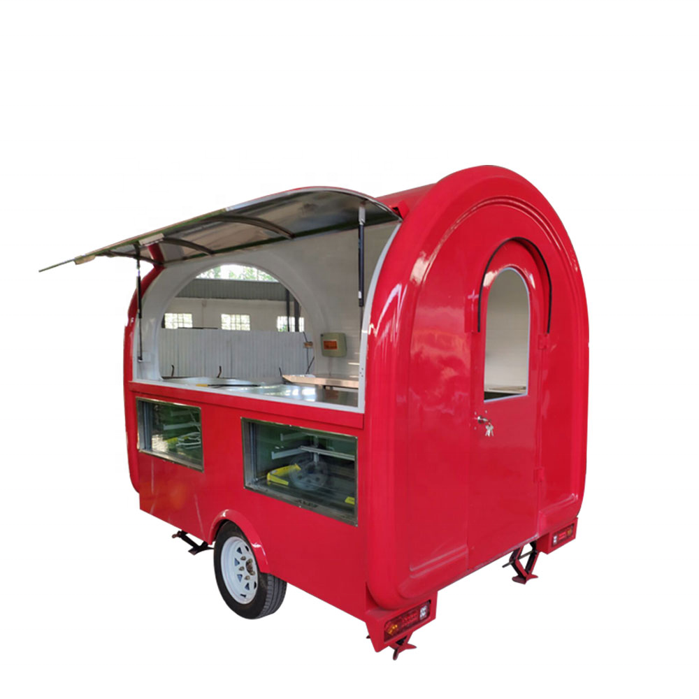 Mobile Coffee Ice Cream Grill Shop Modern Fast Food Vending Cart Trailer Truck Pink Black Yellow Green