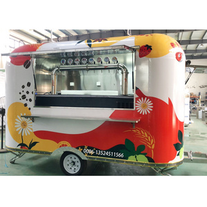 Custom Beach Mobile Bar Coffee Truck Mobile Restaurant Trailer With Oven and kitchen equipment mobile food traier