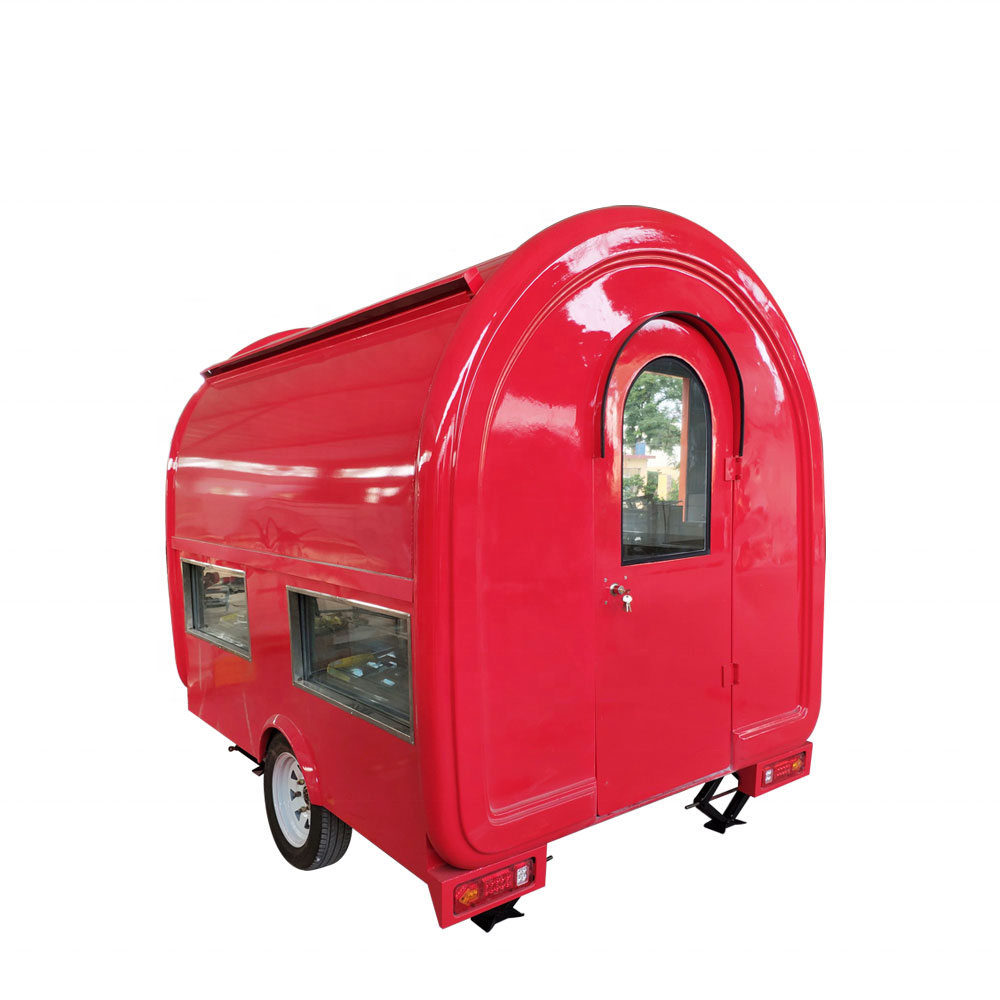 Mobile Coffee Ice Cream Grill Shop Modern Fast Food Vending Cart Trailer Truck Pink Black Yellow Green