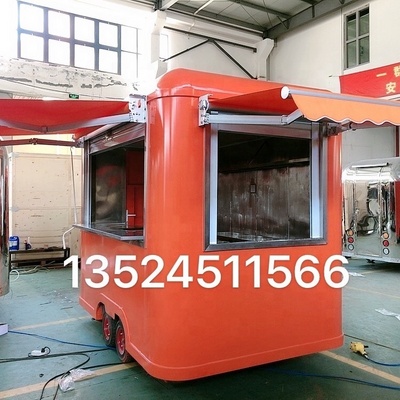 Customized food truck rolling cart fast food machine snow cone trailer food cart cooking trailer hamburger carts