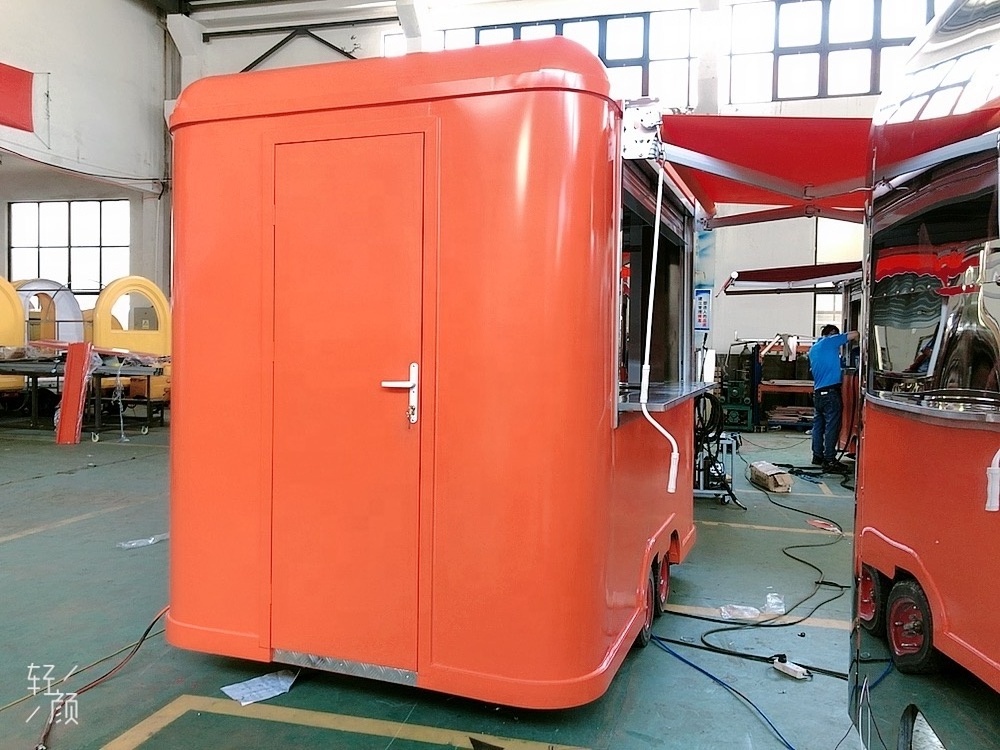 Customized food truck rolling cart fast food machine snow cone trailer food cart cooking trailer hamburger carts