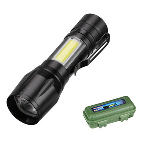 Mini Aluminum Alloy Mini Flood light Torch COB Led USB Rechargeable Torch Customized Logo Zoom Flashlight