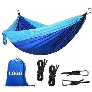 Hot selling outdoor Two Person Nylon Portable parachute nylon camping hammock with tree strap