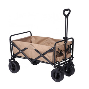 Foldable Beach Trolley Utility Camping Metal Garden Stroller Hand Cart Portable Folding Outdoor Wagon Trolley