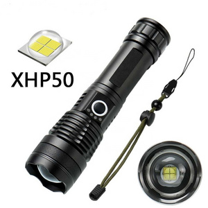 500M Long Range Hand Torch Light Strong Aluminums USB Charging 18650 Rechargeable Powerful Flashlight