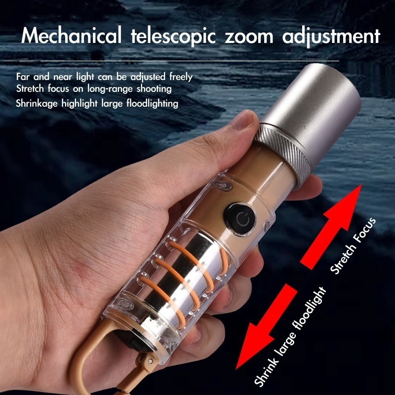 Outdoor camping strong light white laser flashlight torch light portable long shot strong light USB rechargeable flashlight