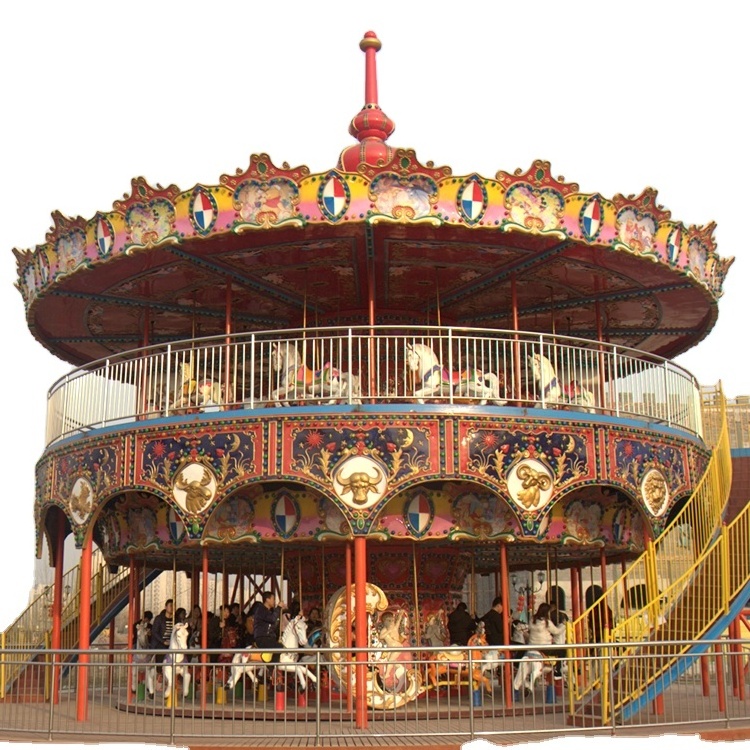 Very interesting outdoor amusement parkridekids  carousel merry go round horse for sale