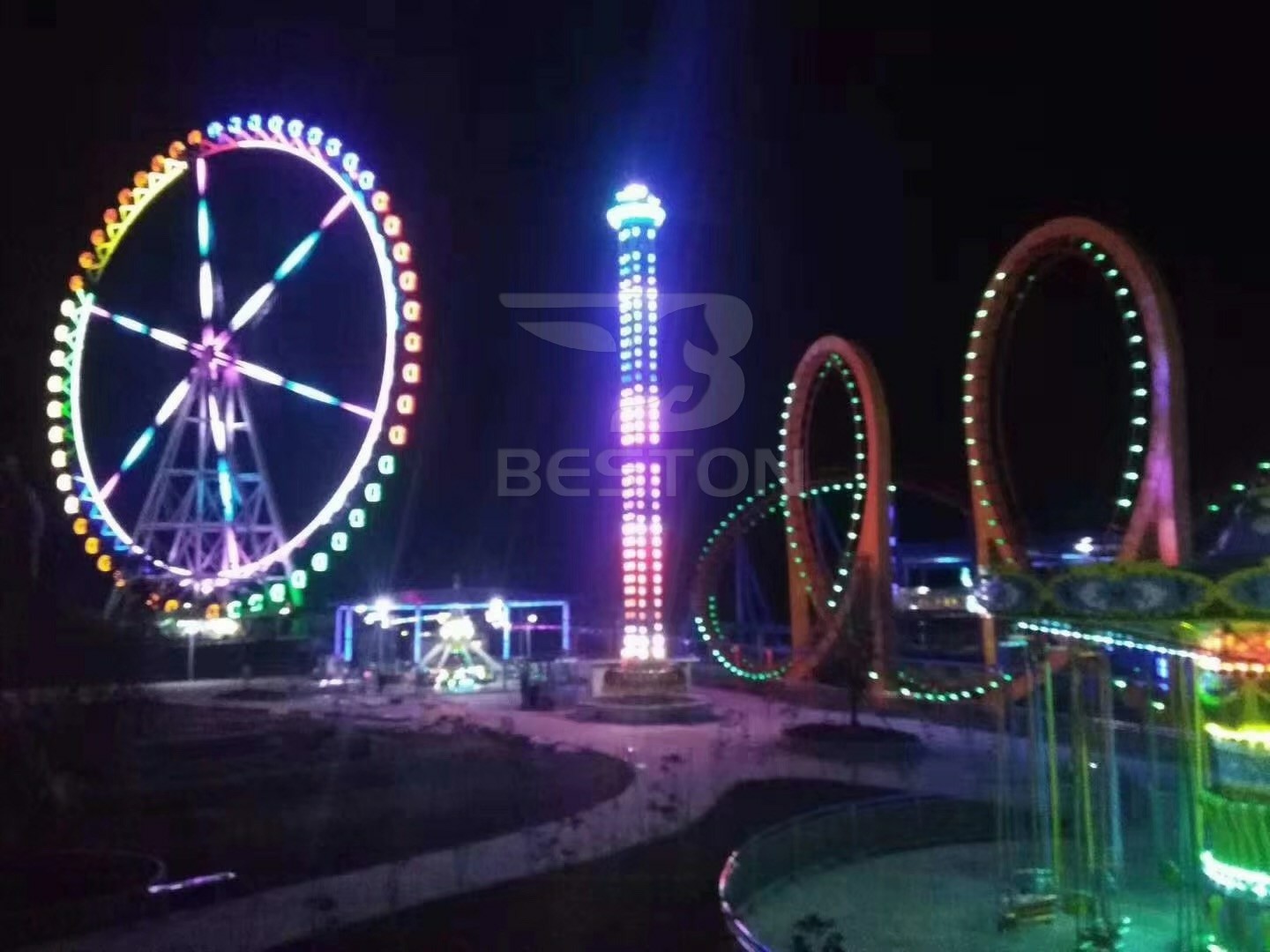 Outdoor Large Amusement Theme Park Playground Rides 88M Ferris Wheel