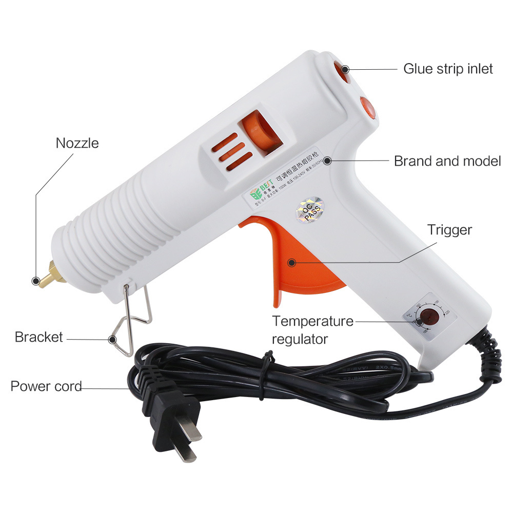 Factory Direct Sales 30W/40W/80W/100W Hot Melt Glue Gun Graft Repair Heat Gun Pneumatic DIY Tools Hot Glue Gun