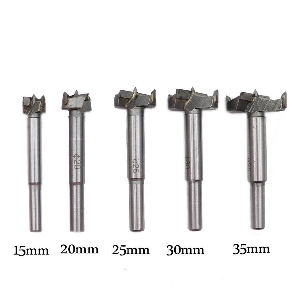 Power Tool Accessories 5 Pcs Solid Center Bit 15-35 Mm Boring Hole Saw Forstner Drill Bits Set For Wood Working