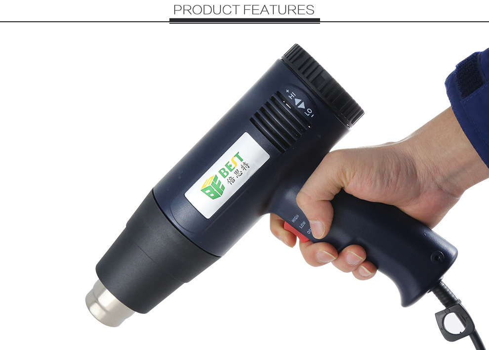 Handheld Portable LCD Electronic Cordless 110V 220V 1600W Mini Hot Air Gun For SMT SMD BGA Phone Rework Soldering Welding Gun