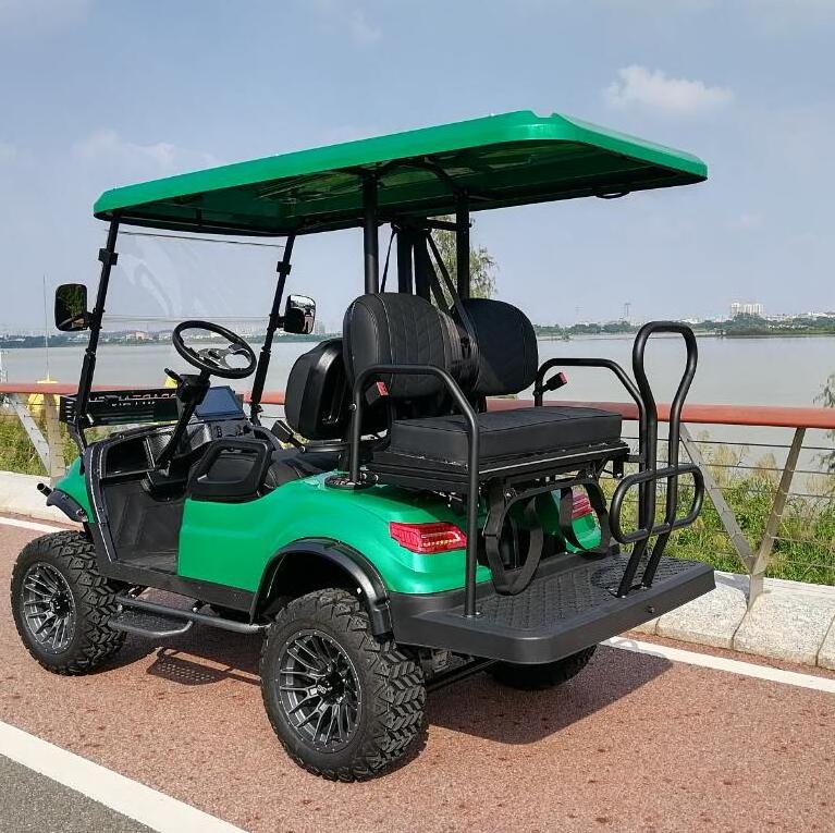 4 Wheel Disc Brake 10 Inch TFT IP66 CARplay Display Off Road Golf Cart Driving Max140KM Far Hunting 4 Seater Electric Golf Cart