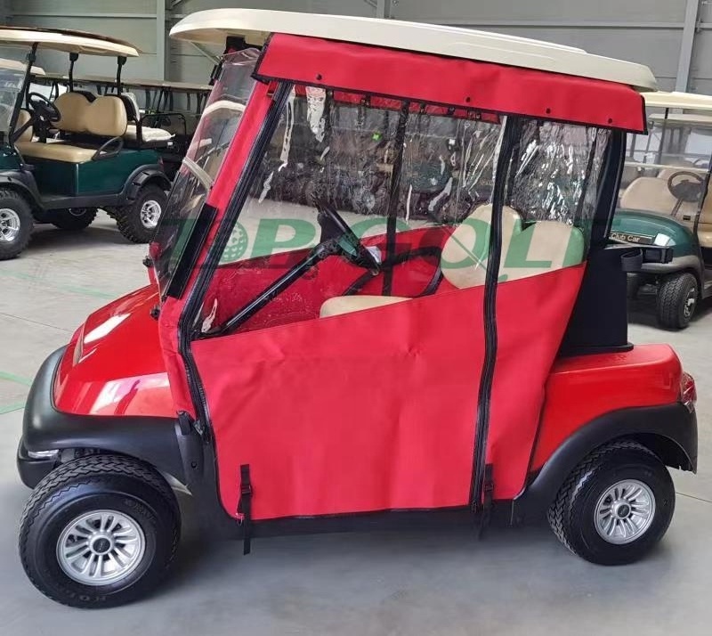 3 Sided Drivable Golf Cart Enclosure With Zippered Door For Club Car Precedent V2 Model