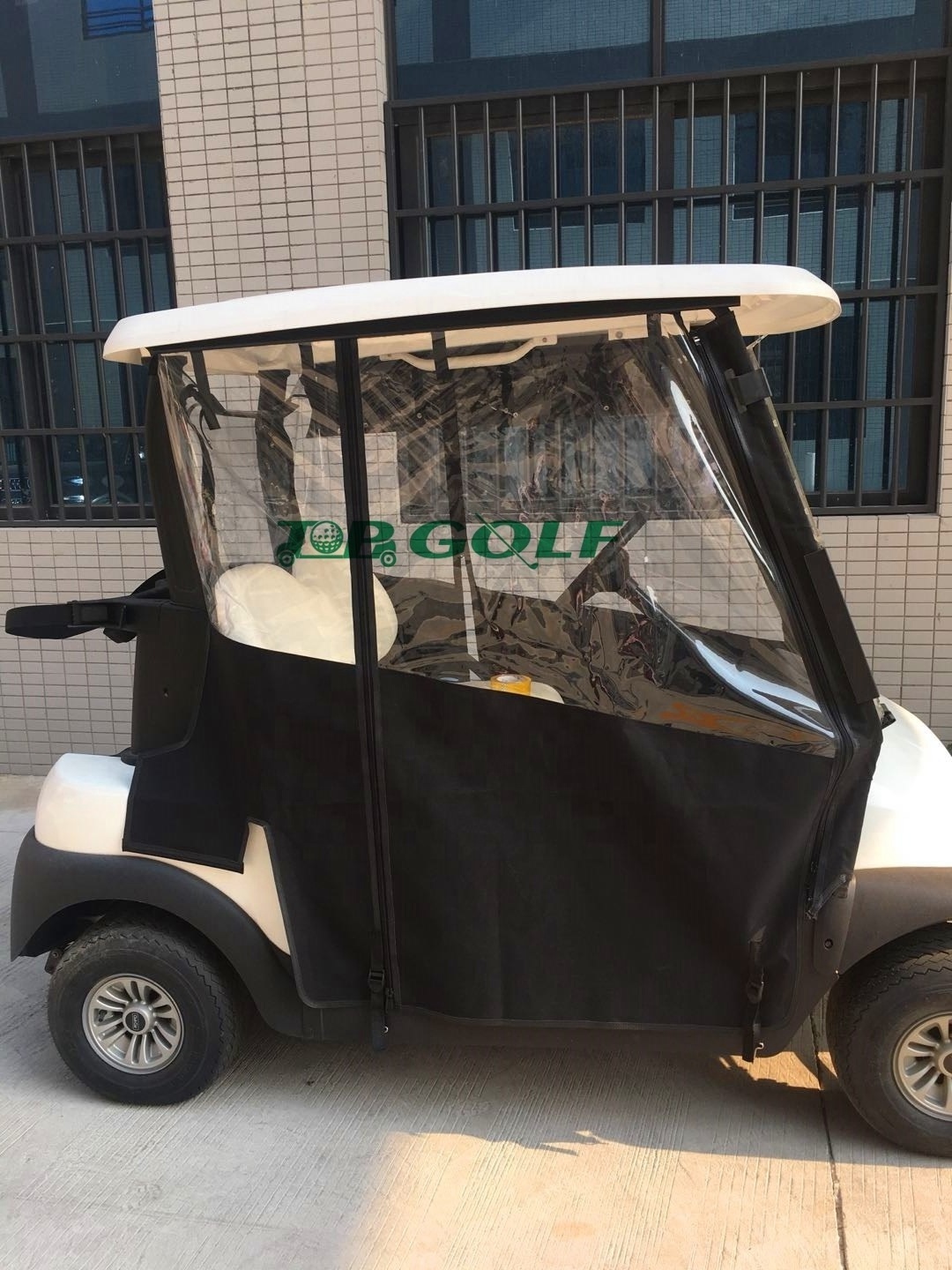 3 Sided Drivable Golf Cart Enclosure With Zippered Door For Club Car Precedent V2 Model