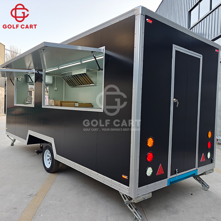 OEM Coffee Kiosk Snack Pizza BBQ Food Truck  Hot Dog Ice Cream Cart Concession Food Trailer Mobile Food Truck With Full Kitchen