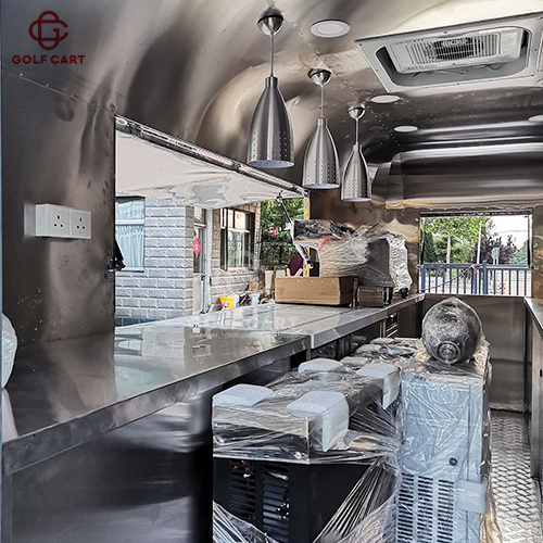 Airstream Mobile Trailer Pizza Food Truck Trailer With Fully Kitchen Equipped Restaurant For Sale