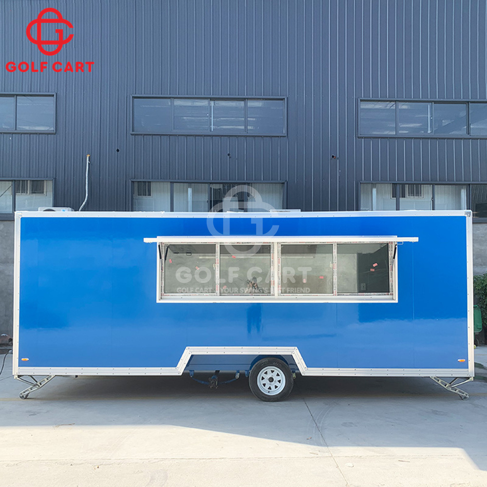 Stainless Steel Bobile Fast Food Carts Van Used Food Trailers Car Hot Dog China Manufacturer Custom Full Burger Food Carts