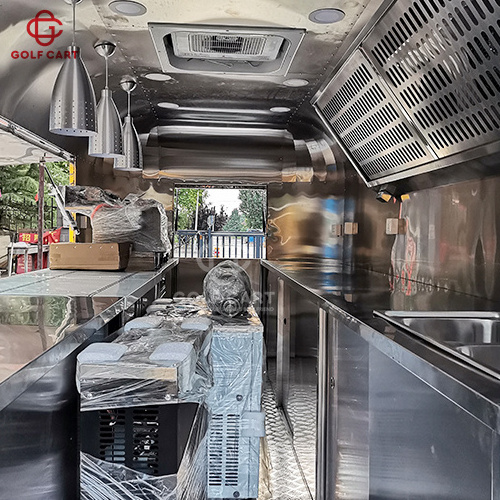 Airstream Mobile Trailer Pizza Food Truck Trailer With Fully Kitchen Equipped Restaurant For Sale