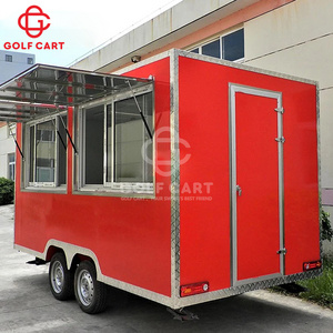 Stainless Steel Bobile Fast Food Carts Van Used Food Trailers Car Hot Dog China Manufacturer Custom Full Burger Food Carts