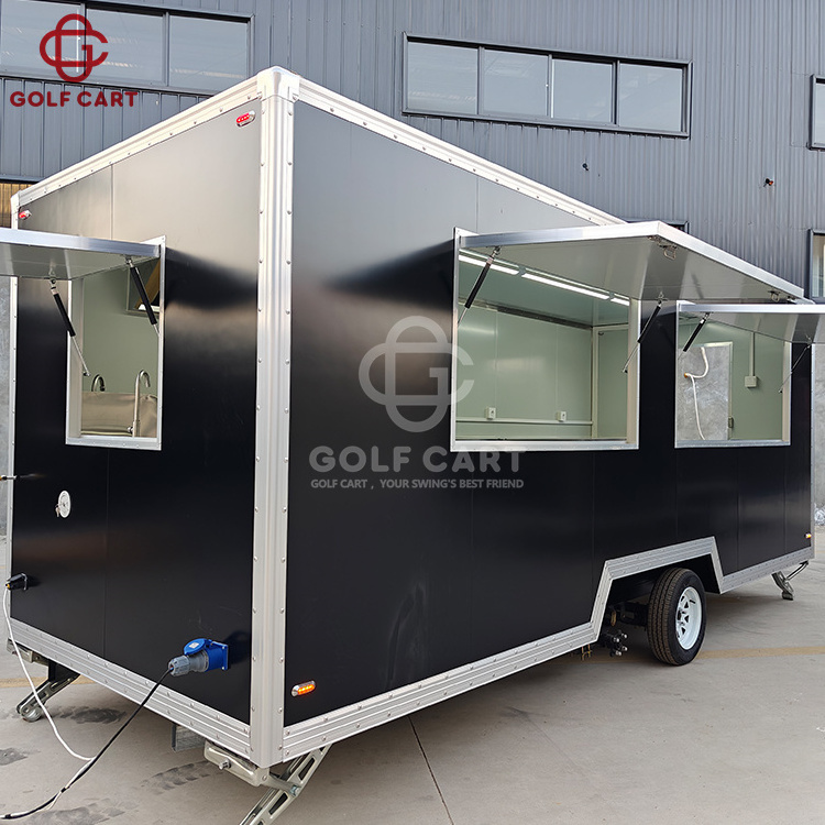 RED Black Yellow Green Pink Custom Color New Mobile Modern  Ice Cream Fast Food Truck Hot Dog Cart Vending Trailer Truck  Sale