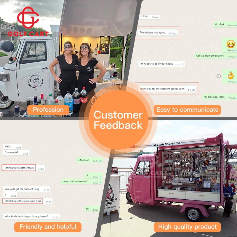 Custom Street Food Cart Ape Piaggio Pizza Tuk Tuk Tricycle Cart Mobile Pizza Food Truck For Sale In USA