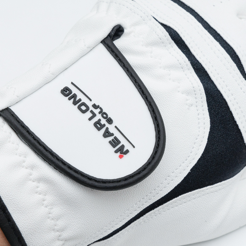 High Quality Custom Logo Leather Embroidered All Finger Gym Gloves for Enhanced Grip Golf Gloves