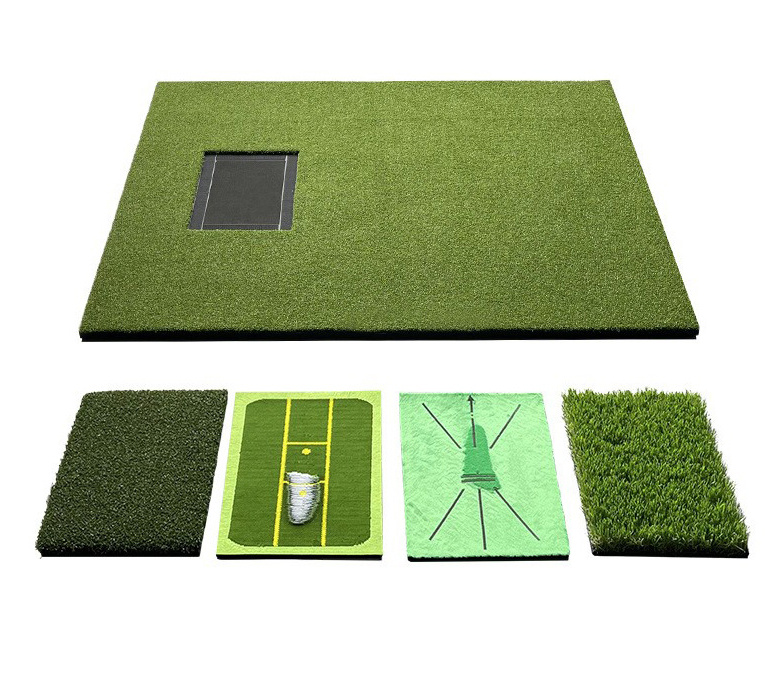 new style whole sale factory price Golf swing Mat combined driving practice mat with replacement grass