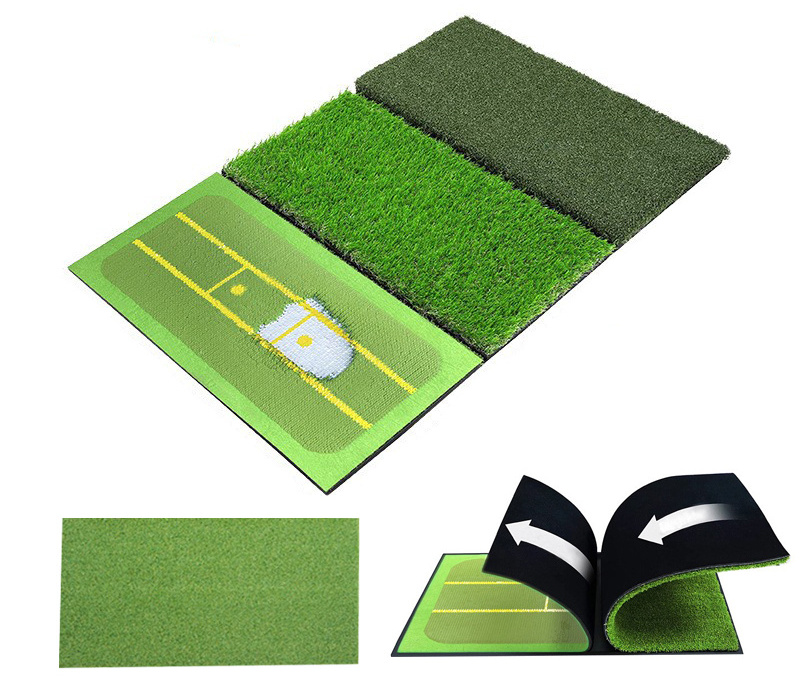 new style whole sale factory price Golf swing Mat combined driving practice mat with replacement grass