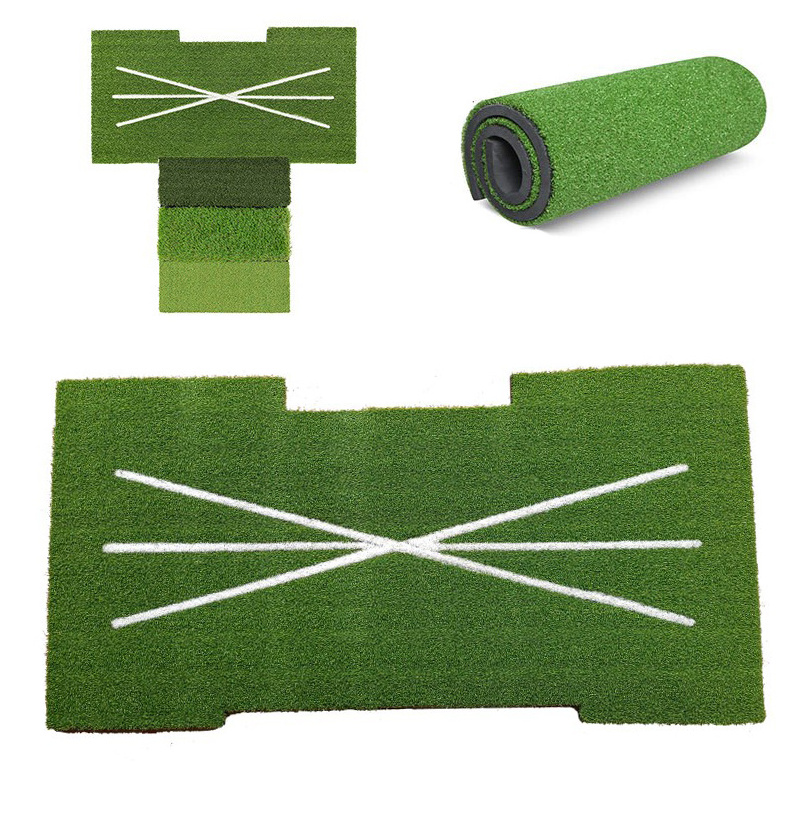 new style whole sale factory price Golf swing Mat combined driving practice mat with replacement grass