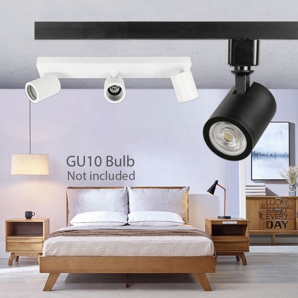 Adjustable Recessed LED Track Lighting Ceiling Spotlight GU10 Magnetic Track Light Rail Light