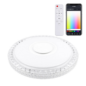 Modern Suspension Wifi Bluetooth Wireless Smart Lamp Round Ceiling Lights For Living Room Bedroom Lamp