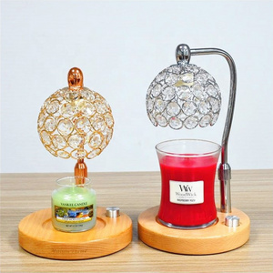 wood led light base melting wax scented burner electric candle warmer lamp decor night light