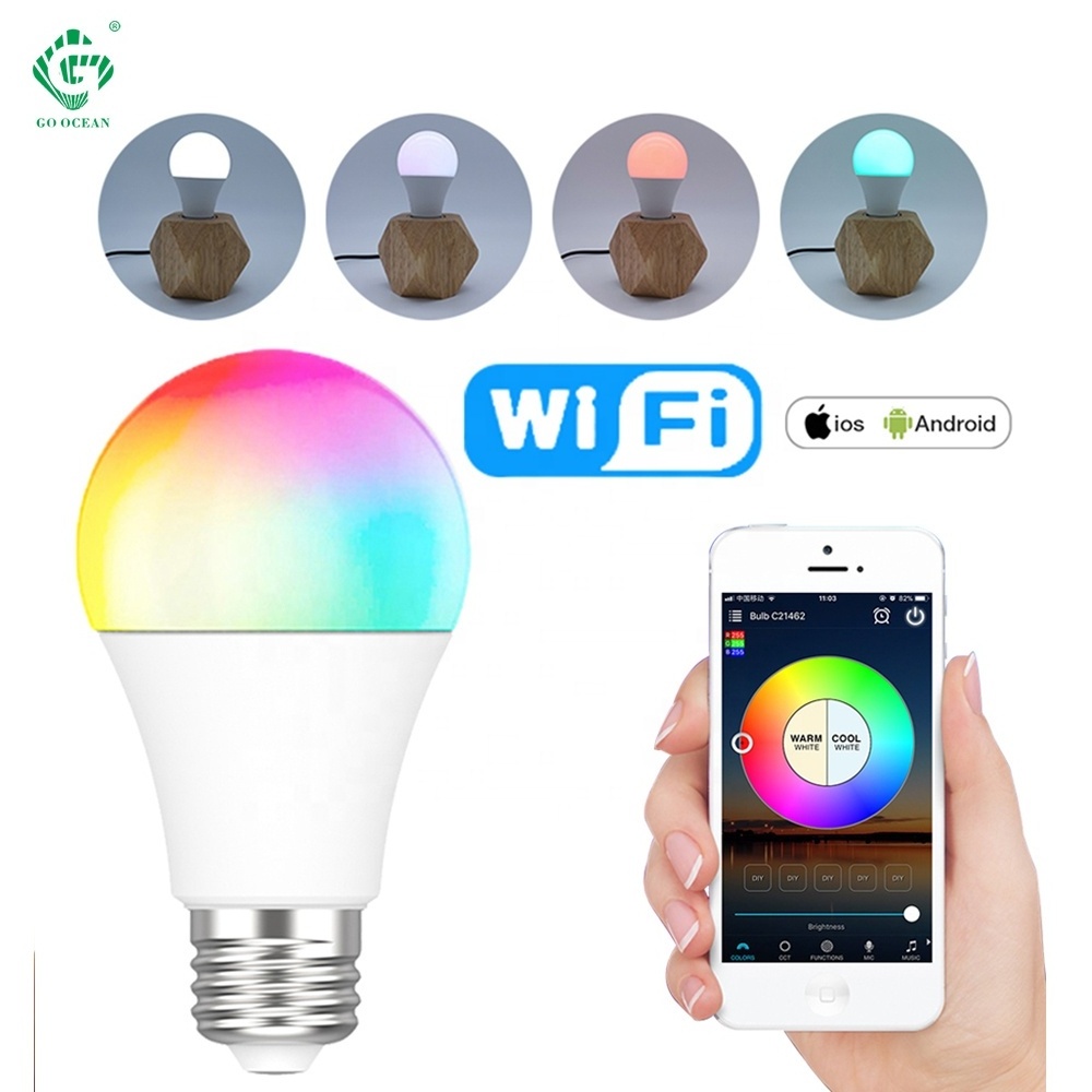 E26 E27 Bulb Lamp Energy Saving Remote Smart Light Lightbulb LED Smart Bulb WiFi BT RGB Smart Bulbs