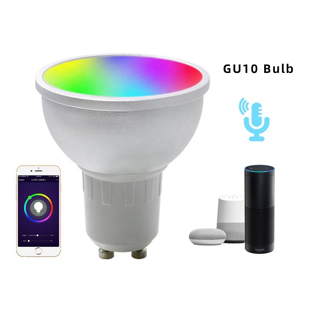 Alexa Smart Bulb RGB Tuya Spotlight Lightbulb Smart Light Bulb WIFI GU10 Smart Bulbs