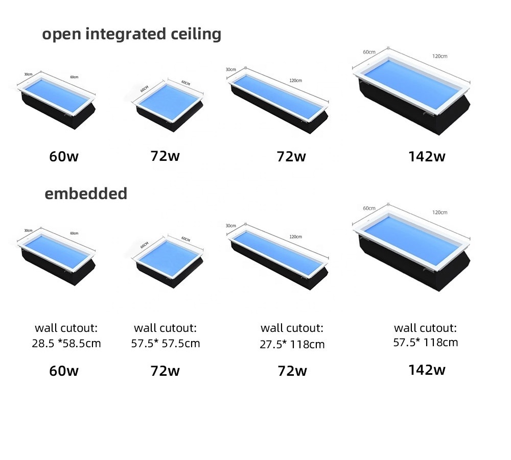 switch atmosphere artificial skylight roofing Tuya app led blue sky ceiling led light blue sky ceiling panel lamp