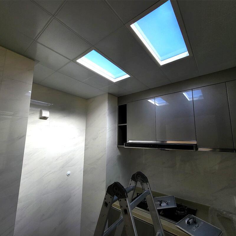 switch atmosphere artificial skylight roofing Tuya app led blue sky ceiling led light blue sky ceiling panel lamp