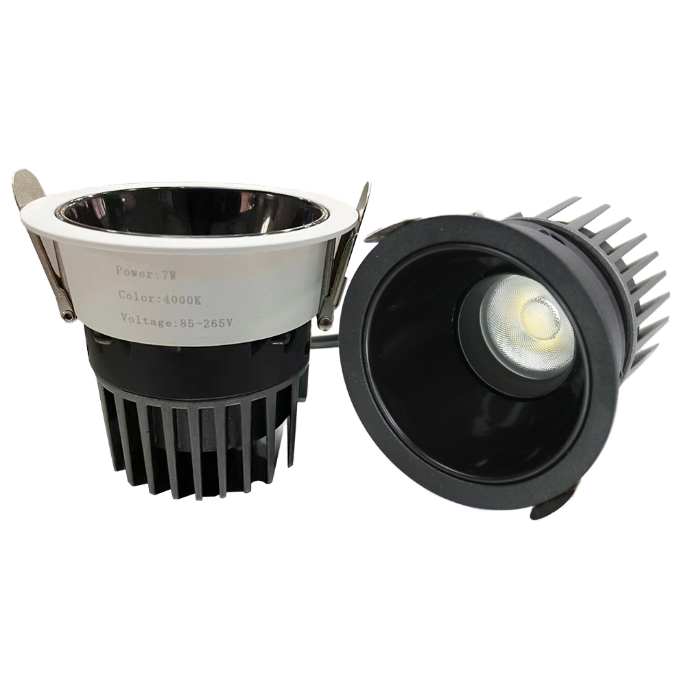 New Antiglare Trimless Commercial Lighting COB Downlight 7W Recessed Lighting Spot Lights