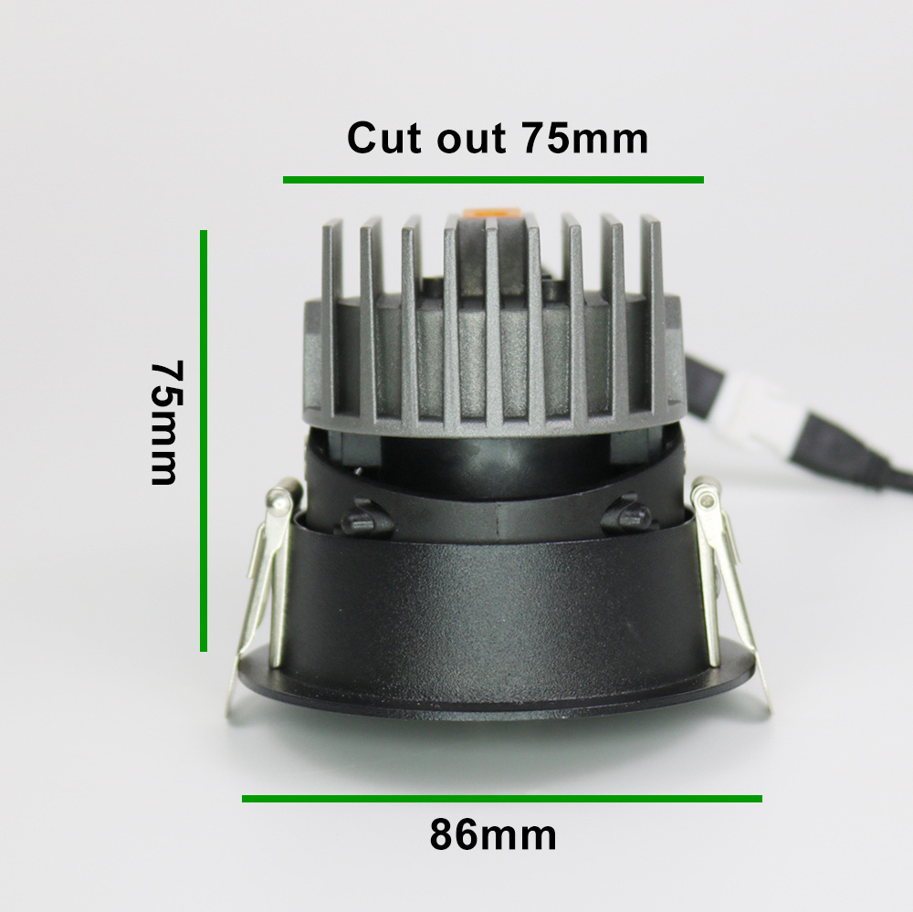 New Antiglare Trimless Commercial Lighting COB Downlight 7W Recessed Lighting Spot Lights