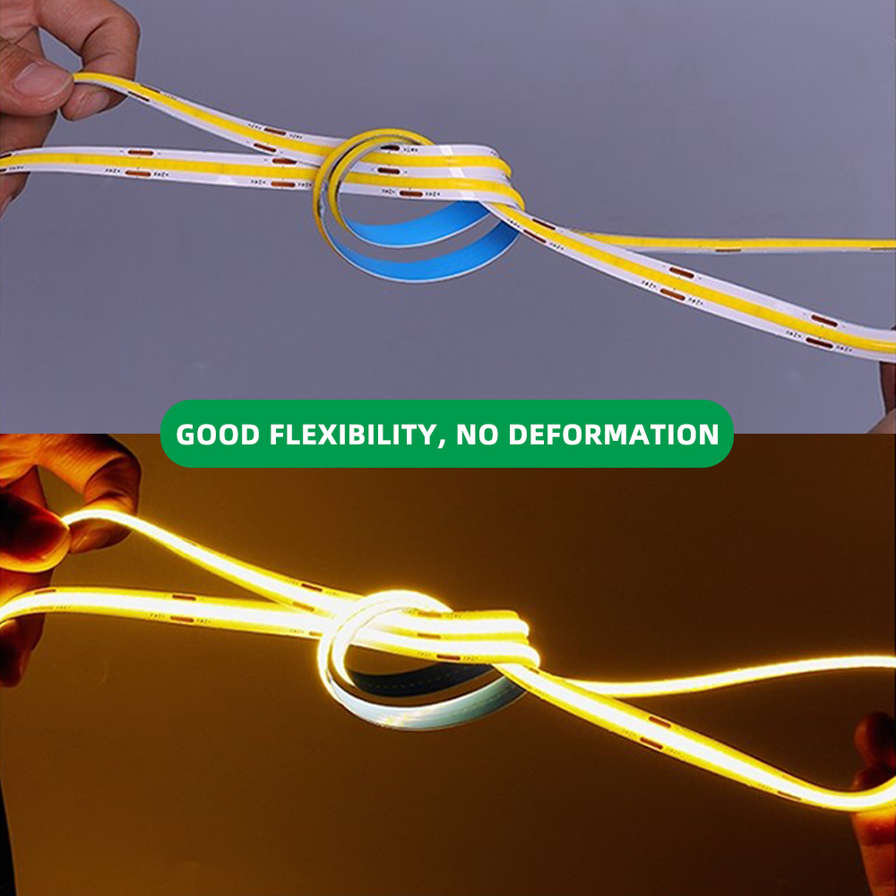 Dream Color Flexible 24v 12v RGB Cob Led Strip Light Waterproof IP20 IP65