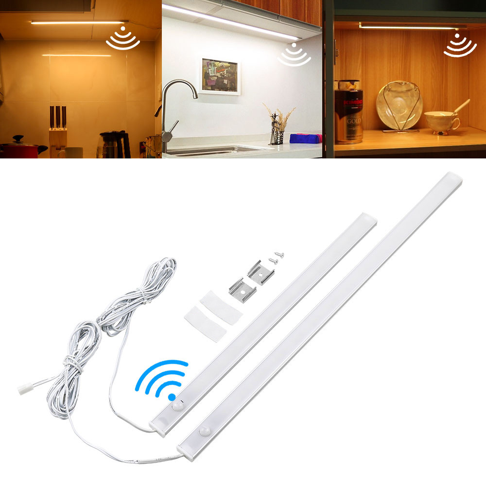 Ultra Slim Human Body Sense Lamp Indoor Lighting Motion Sensor Under Kitchen 40CM Led Cabinet Closet Lights