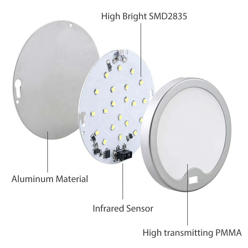 Modern 3W Motion Sensor Mini 4000k 12V Ceiling Led Motion Sensor Cabinet Light  For Restaurant