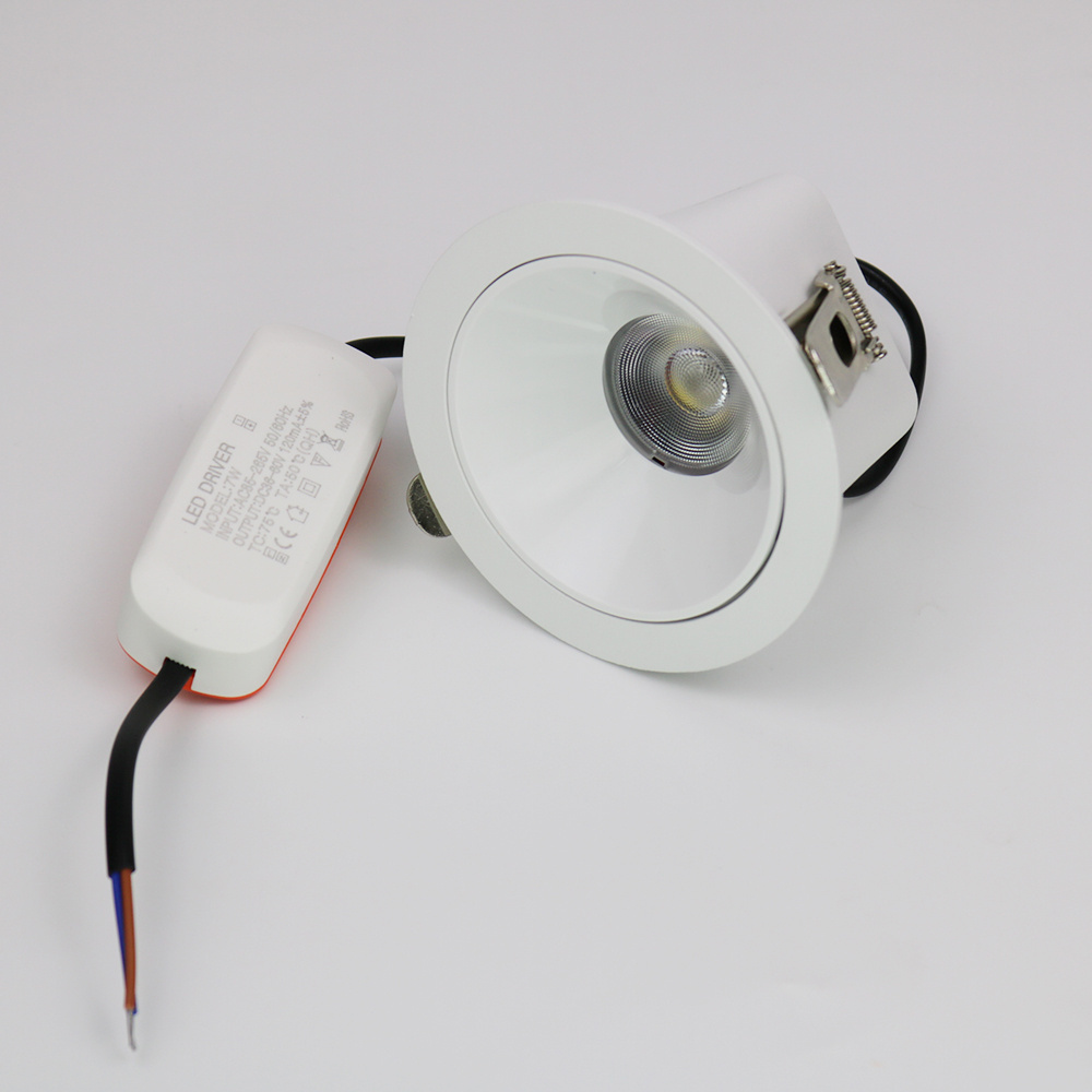 7W 18W 24W Trimless Ultra Commercial Lighting For Hotel Round Cob Ceiling Down Light Recessed Down Lights Led Downlight