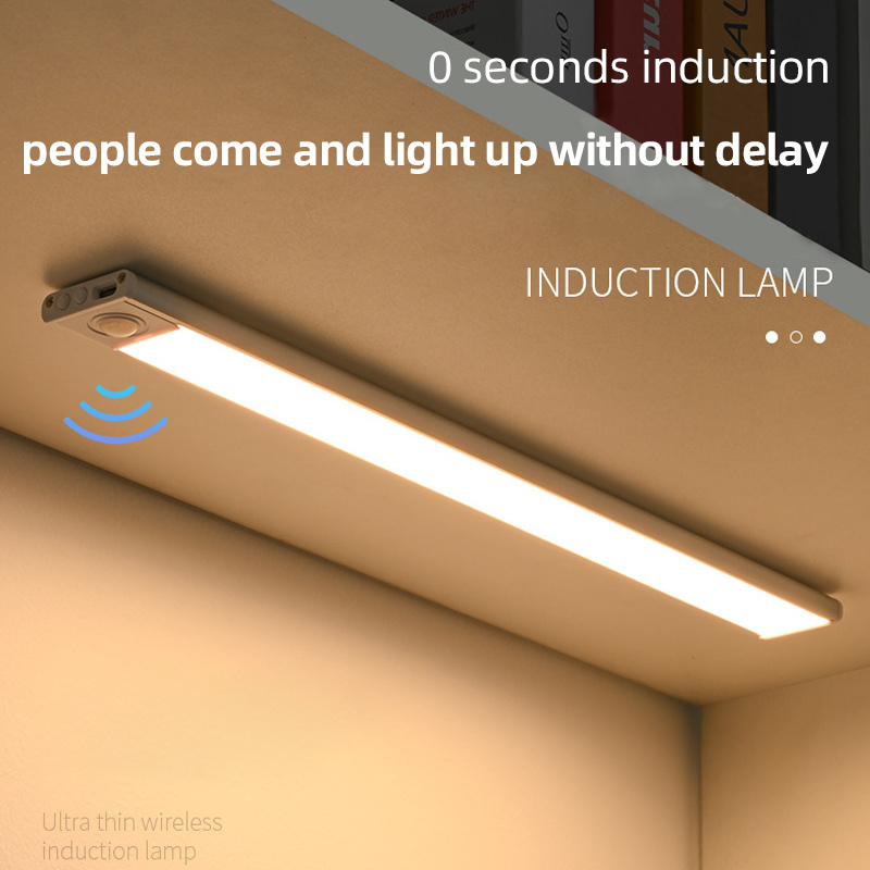 USB Magnetic Rechargeable Motion Sensor 30CM Night Lamp Kitchen Light Under Wireless Led Cabinet Lights