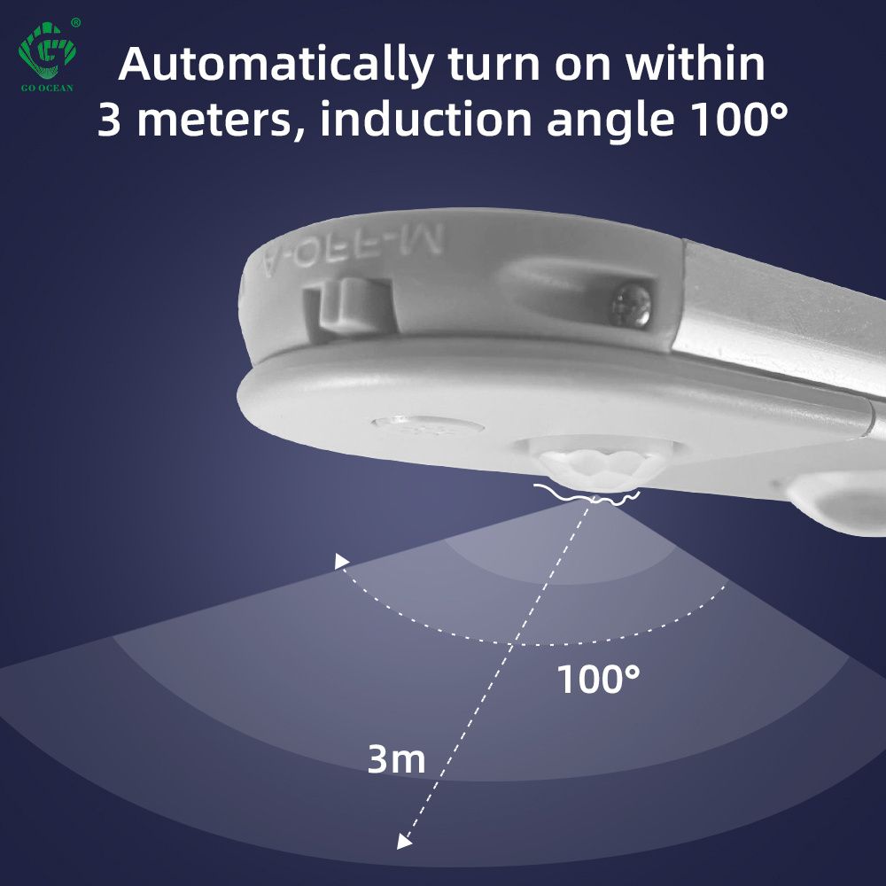 Magnetic LED Closet Light Motion Sensor Rechargeable Stair Lamp Wardrobe Lights for Kitchen Home