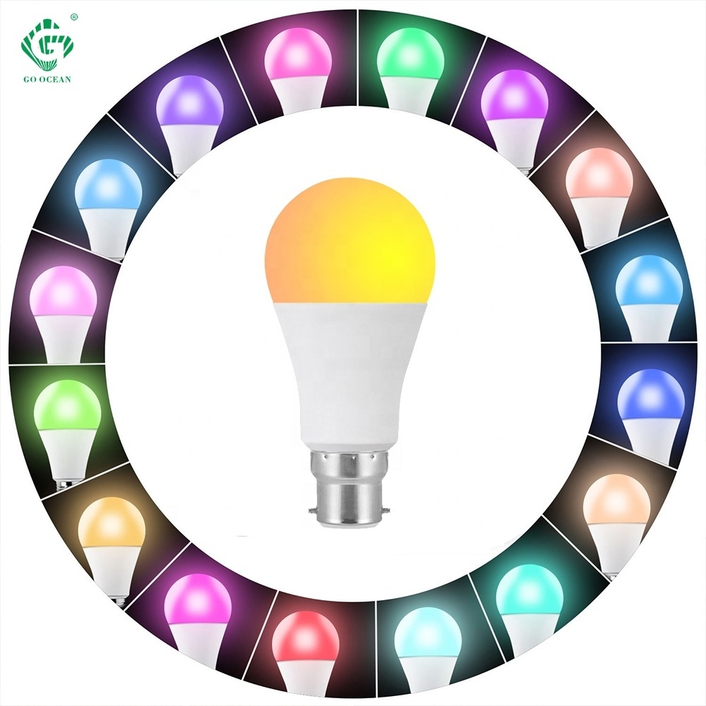 Chinese Manufacturers Lightbulbs BT 15W B22 E27 Bulb Lamp Energy Saving Color Changing LED Smart Bulb RGB